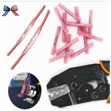 Red Heat Shrink Butt Wire Connectors Crimp Terminals AWG 16-22 Gauge US 50-500X