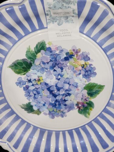 6 Shabby Chic Floral Hydrangea Blue White Melamine Plates & Bowls Spring Summer - Picture 11 of 20