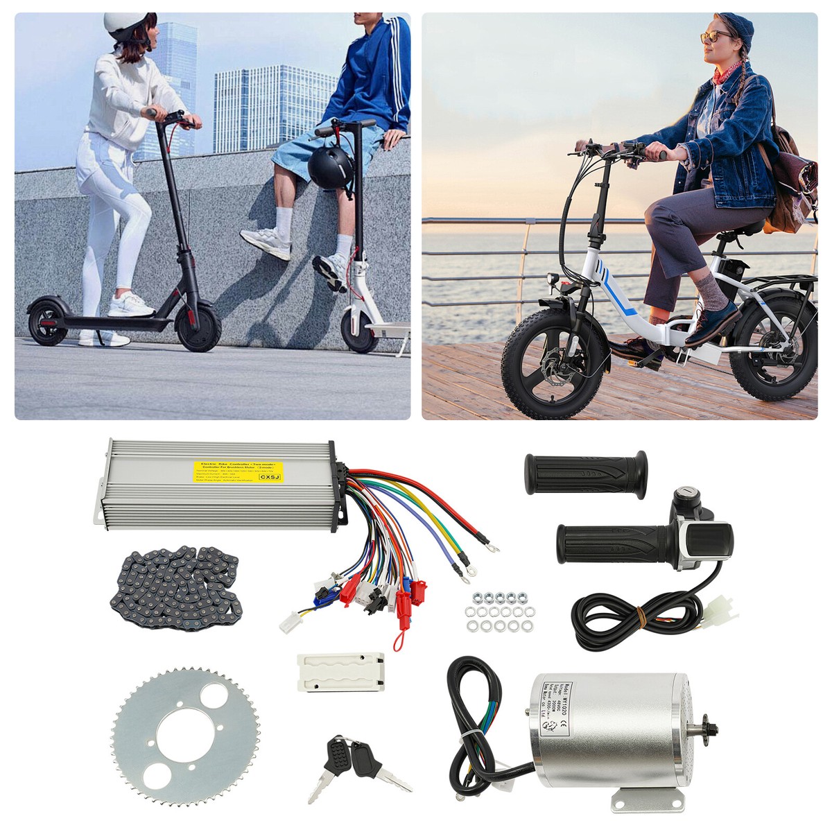 Electric Brushless DC Motor Kit 48V 2000W For E-bike Scooter