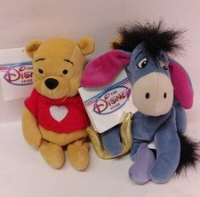 Disney Store Pooh Red Sweater Cupid Eeyore Bean Bag Plush Valentines Day Gift