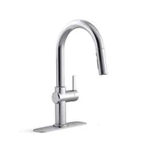 KOHLER Clarus Single Handle Pull Down Sprayer Kitchen Faucet in Polished Chrome
