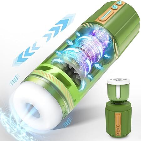 Elektrischer Masturbator Cup mit 8 Teleskopfunktion und Rotierende, 5 Vibrationf