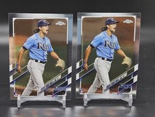 (2) 2021 Topps Chrome Update Rookie Card - Brent Honeywell Jr - USC59 - Rays