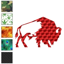 Bison Buffalo, Vinyl Decal Sticker, 40 Patterns & 3 Sizes, #6898