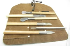 Agate Burnishers 6pc Set Bezel Gold Silver Leaf Bookbinding Jewelry Metal Clay