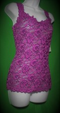 NEW HANKY PANKY 594624X FWNR PLUS SIZE CROSS-DYED MADE IN USA LACE CAMISOLE 2X