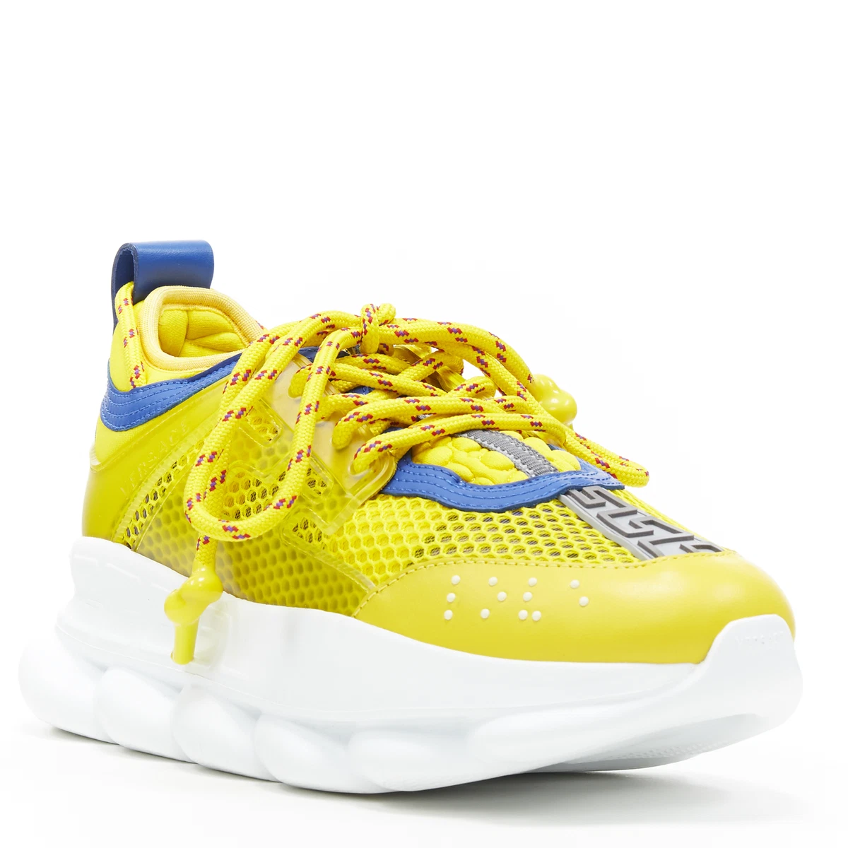 Versace, Shoes, Blue And Yellow Versace Shoes Chain Reactions