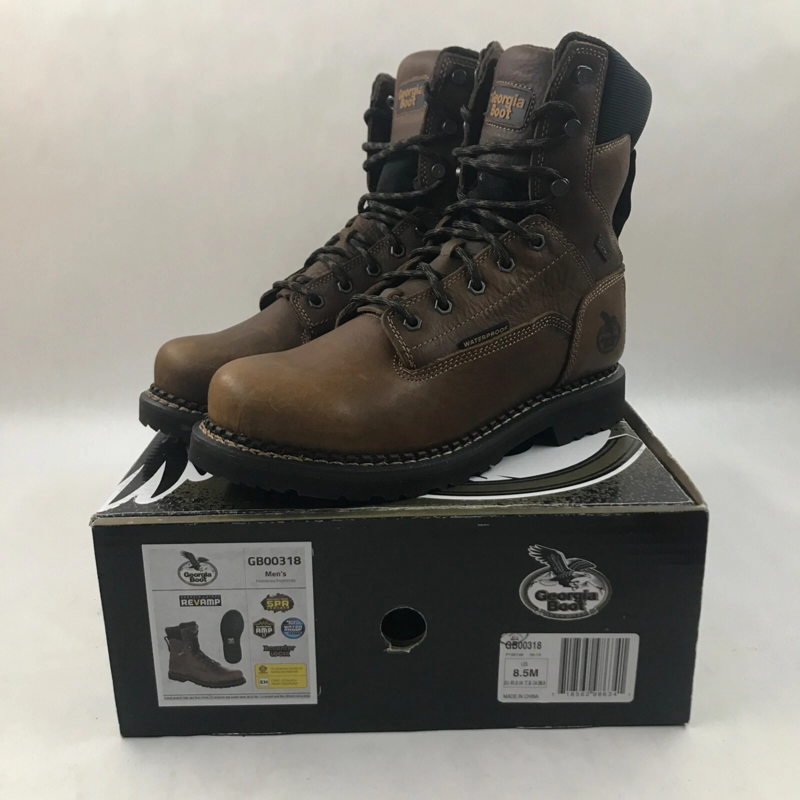 Georgia Boot GB00318 Men's Giant Revamp Waterproof EH Slip-Resistant Work 8.5M