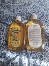 2 Vintage 1980s Baby Magic Shampoo 9 Oz Plastic Bottle Full BOS By Mennen