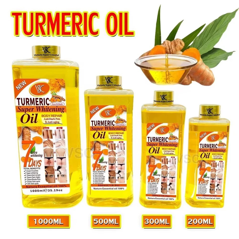 Turmeric Super Whitening Oil Dark spots Body Corrector 1000ml USA Holiday Sale - Image 3 of 4
