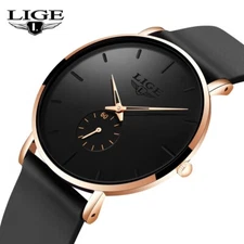 Ultra-thin Men's Watch Quartz Analog Second Dial Waterproof Casual Wrist Watches