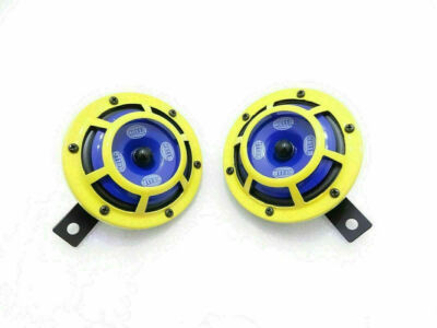 Brandneu Hella 12 V Sharptone Dual Auto Gelb für Panther Horn Set Benz, BMW