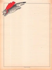 Vintage B. KLIBAN superman Cat Note Pad Page (Single) Workman Publishing 8.25x11