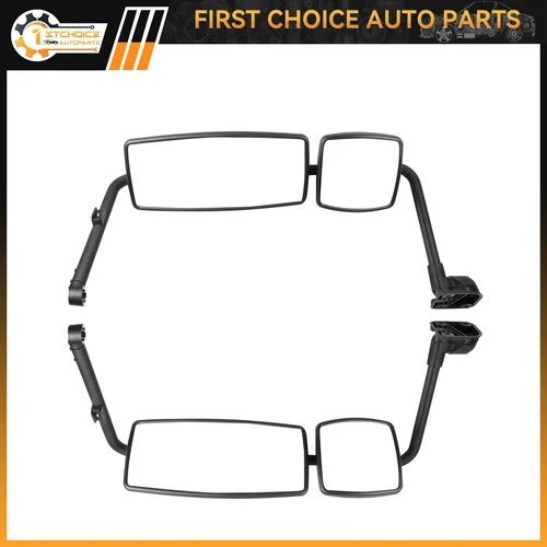 Side Mirrors Complete For 2002-2018 International Durastar 4200 4300 Black Pair