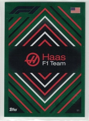 Turbo Attax F1 (Formel 1/Formula 1) 2022 GREEN PARALLEL (/500) 91 Haas Team Logo