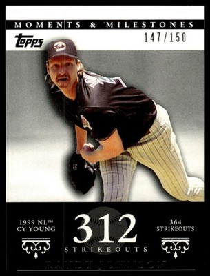 2007 Topps Moments & Milestones #55-312 Randy Johnson #/150