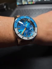 Squale 60 ATM Matic Blue Sunburst 600m Diver Full Kit + 2 Straps