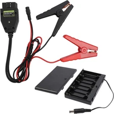 OBD II Vehicle ECU Emergency Power Supply Cable 12V Car Memory Saver with 2 Alli