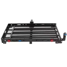 500 Lbs. Capacity Hitch-Mounted Folding Steel Wheelchair or Scooter Carrier w...