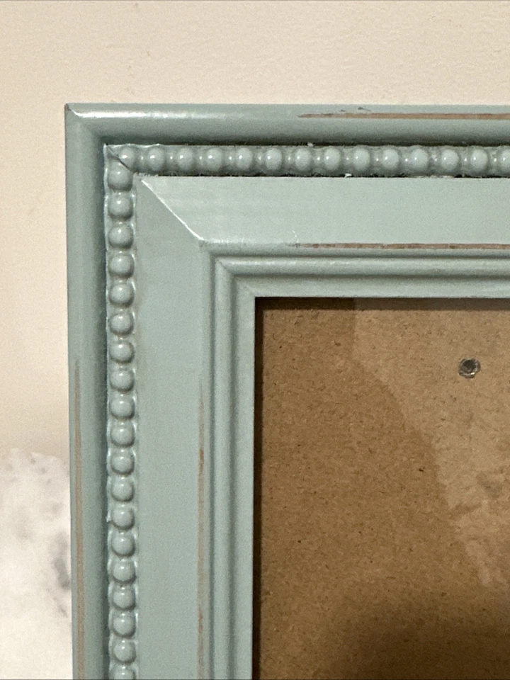 Moldura para foto chique gasto borda frisada casa de campo verde desgastado foto 4x6” - Imagem 3 de 4