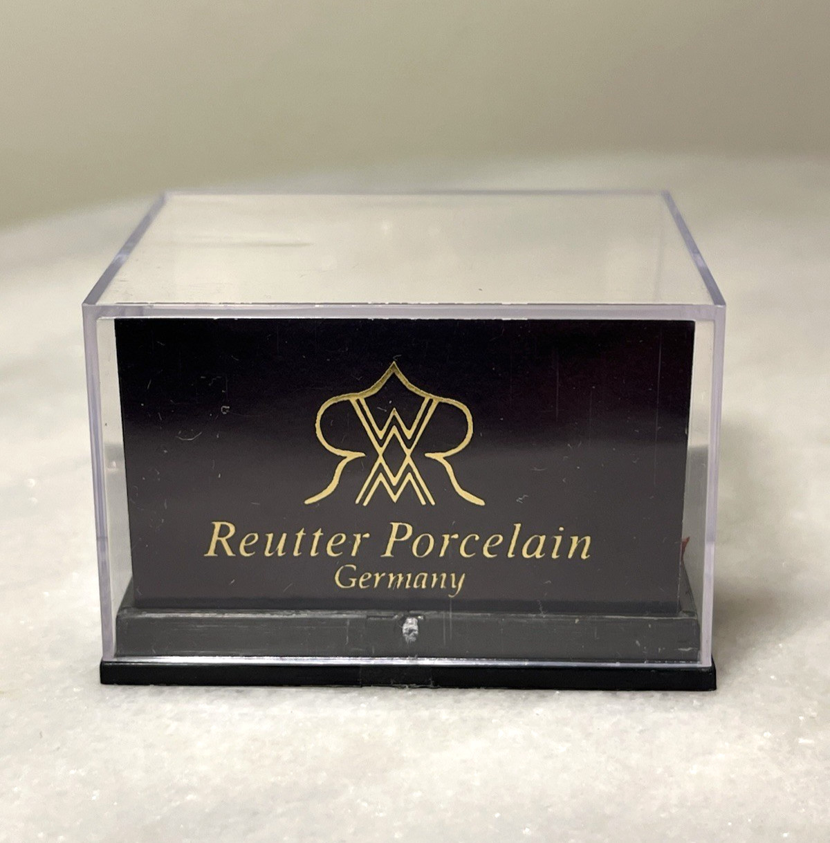 Reutter Porzellan Germany Dollhouse Miniature Rooster Cutting Board & Ham Set