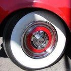 Vintage OMEGA Tire Style 15" Portawall White Wall 3" Wide Fits:GM Ford Mopar