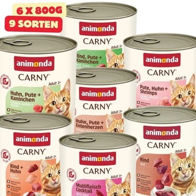 Animonda Carny Adult Katzenfutter Nassfutter 6 x 800g Dose   9 Sorten zur Wahl