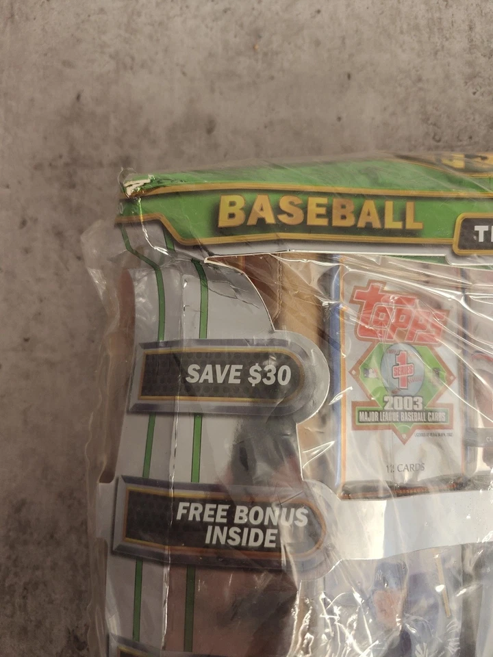 Topps 2003 Tarjetas de Béisbol Colección Campeonato Caja Sellada Abollada 19 Paquetes Foto 2 de 4