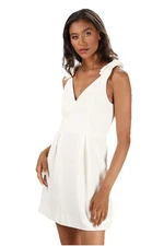 BNWT Zimmermann Dress Size 3/AU 14/L /US 10 Espionage Bow Mini White Cream Hens
