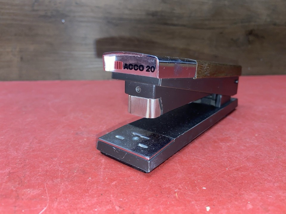A gleaming chrome 1970s ACCO 30 — tested and working — that doubles as a desk sculpture from the era of Mad Men.