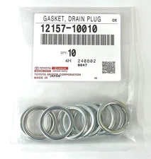 Genuine Toyota Lexus OEM Differential Oil Drain Plug Gasket 12157-10010 (10 PCS)