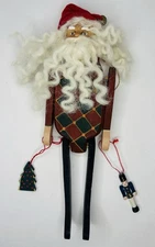 Vintage House of Hatten? Santa Claus Shelf Sitter Ornament Wooden HTF