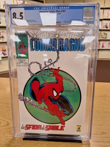 AMAZING SPIDER-MAN #301 [RARE ITALIAN EDITION #92] CGC 8.5 MCFARLANE