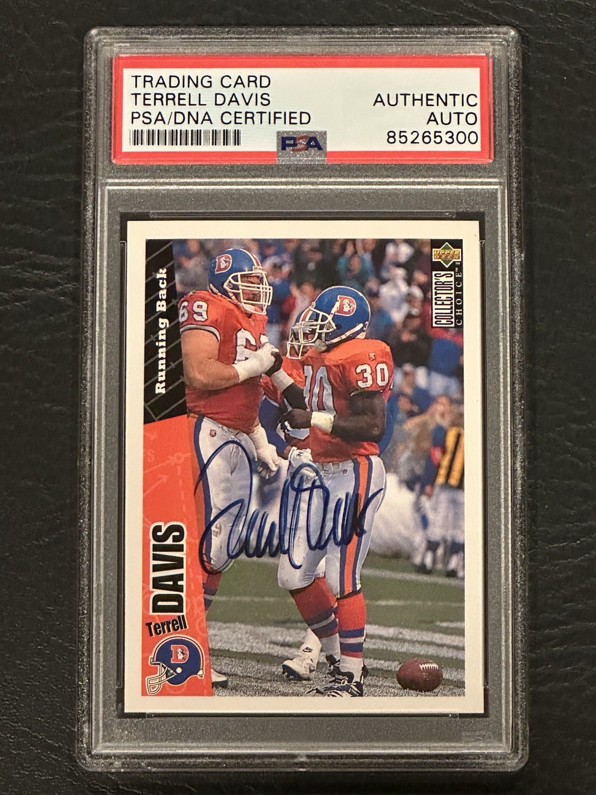 1996 Upper Deck Collector's Choice - Terrell Davis #236 PSA Auth On Card Auto