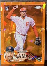 2023 Topps Chrome Sapphire Orange Refractor #277 David Villar Rookie RC /25