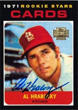 Al Hrabosky signed baseball card 2001 Topps Archives #288 1971 Rookie Stars. rookie card picture