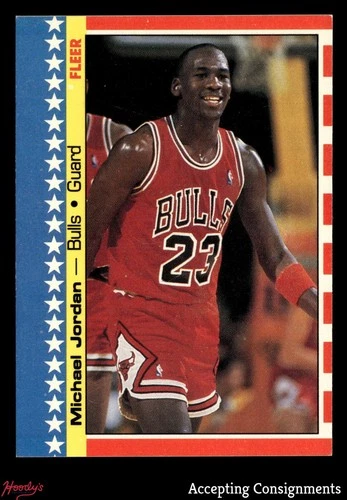 1987-88 Fleer Stickers #2 Michael Jordan BULLS HOF