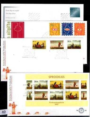 / NETHERLANDS 1997 - 4 FDC - FAIRY TALES