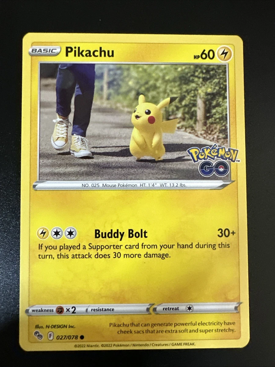 Pikachu 027/078 Pokemon Go Stamped Card 2022 LP | eBay