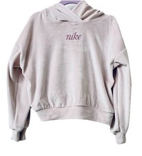Nike Little Girl 4T Velvet Hooded Sweatshirt Pullover Silky Soft, 3-4 Years
