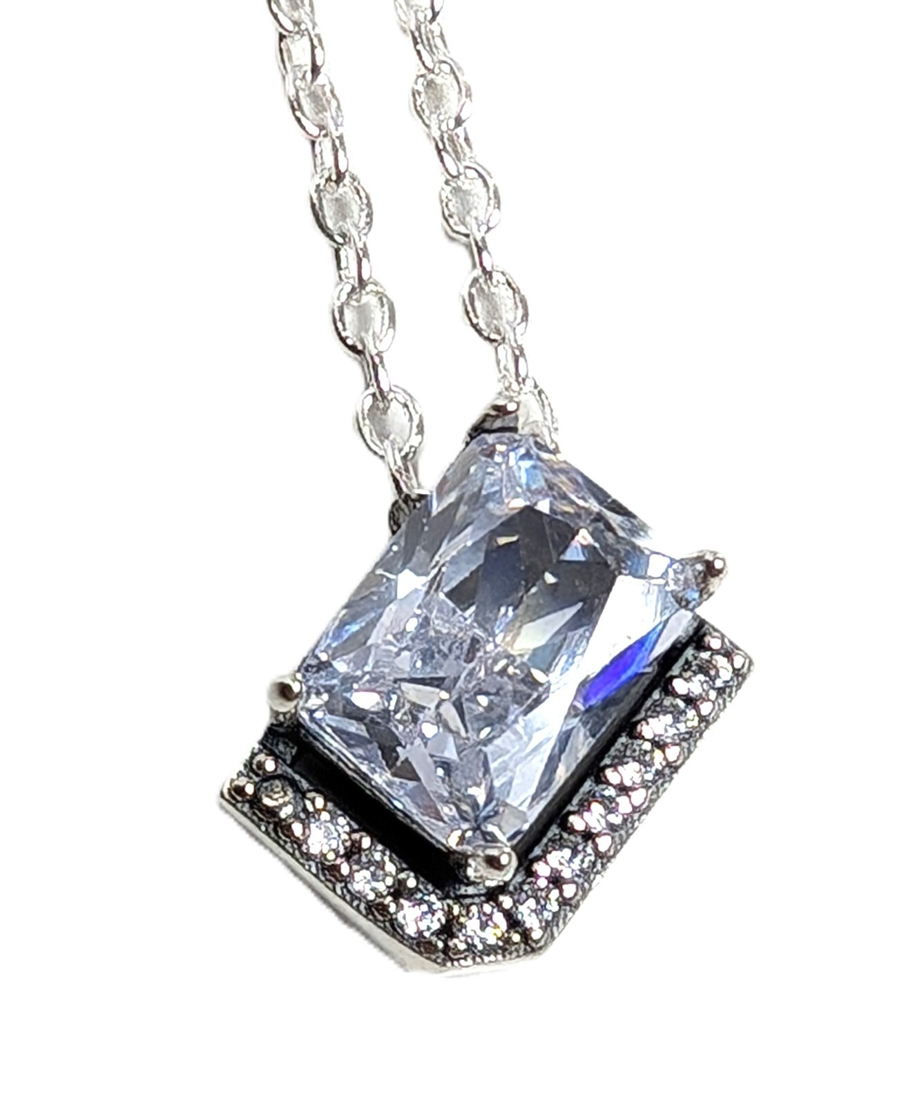 Authentic Pandora  Necklace, Rectangular Sparklin… - image 2