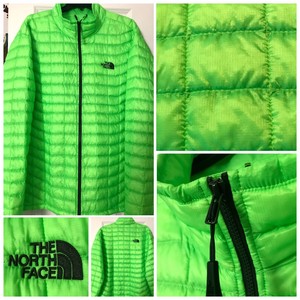 bright green north face jacket