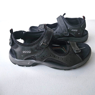 Ecco Yucatan Mens Black Suede Hiking Sport Sandals Size 46 ( US 12-12.5)