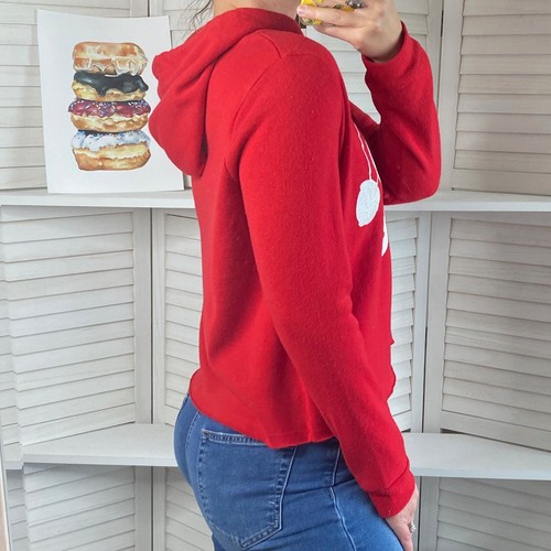 Felpa con cappuccio moderna Lux rossa Babbo Natale - Foto 2 di 8