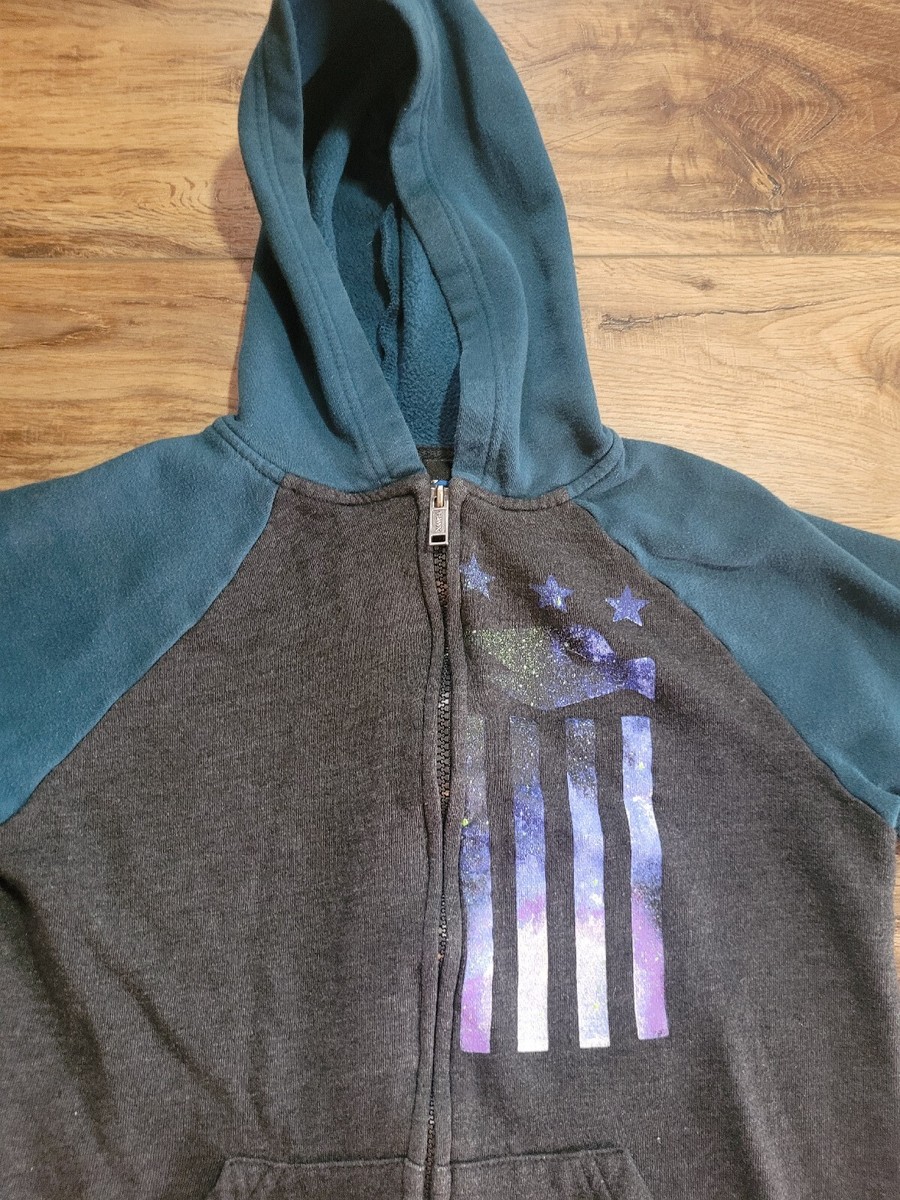 Tony Hawk Hoodie Full Zip Medium 10/12 Blue And Gray Hoodie