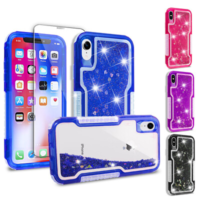 Heavy Duty Quicksand Glitter Liquid Case for iPhone X XS Max XR