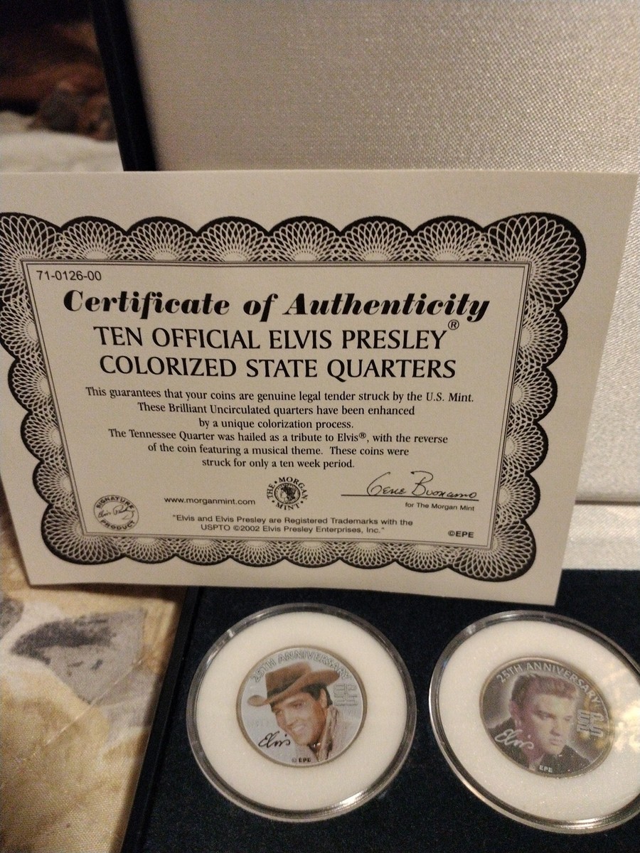 Pièce Commémorative Elvis Presley En Argent Sterling 925 - Collectionneur