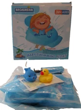 Baby Inflatable Swim Float Pool Toys Swimming Ring Floaty w Air Pump 3M +month