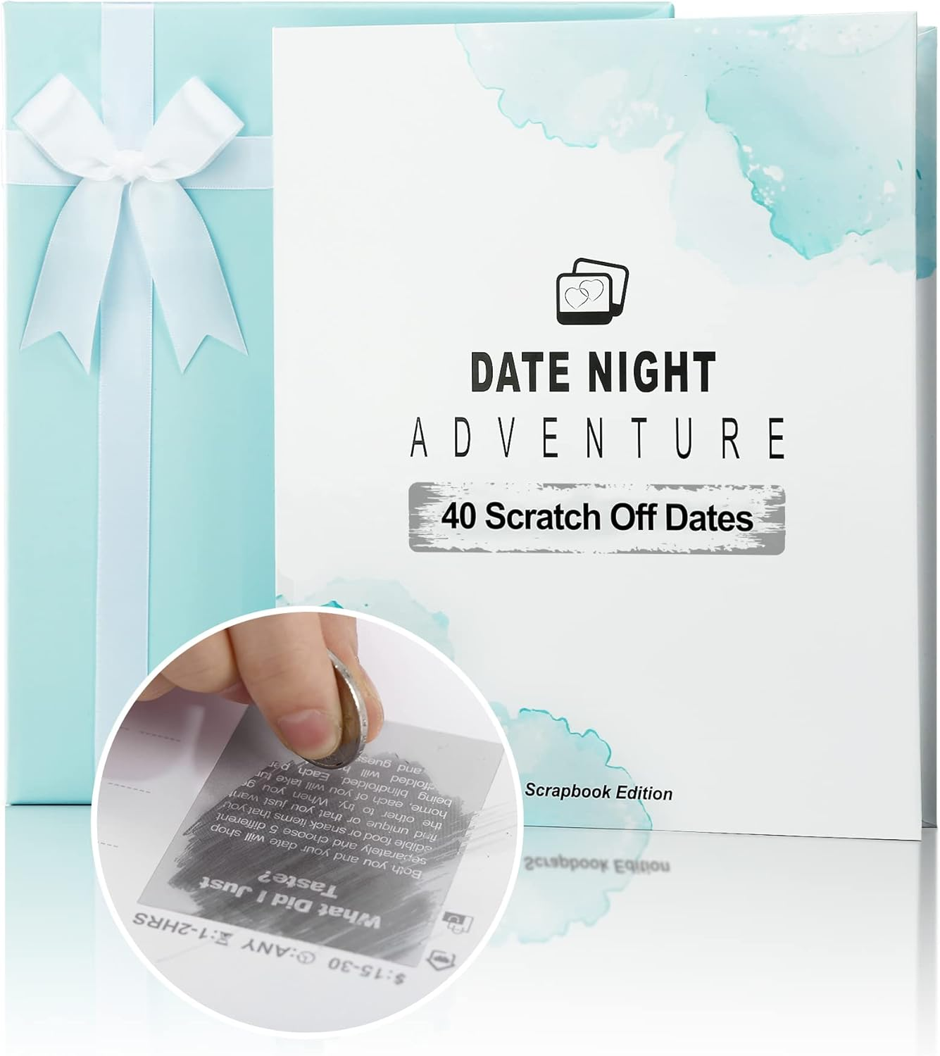 Date Night Adventure Scrapbook for Couples - 40 Scratch off Challenge and Date