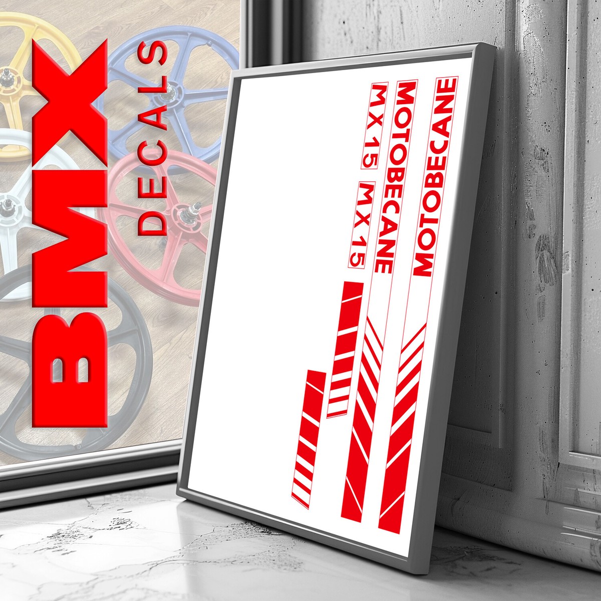 Stickers Vintage MBK Motobécane - Décalcomanies BMX Rétro - Autocollants Reproduction - Neufs